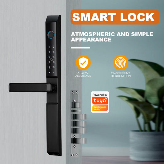 Waterproof smart graffiti App, broken bridge smart narrow door fingerprint WiFi aluminum sliding door lock